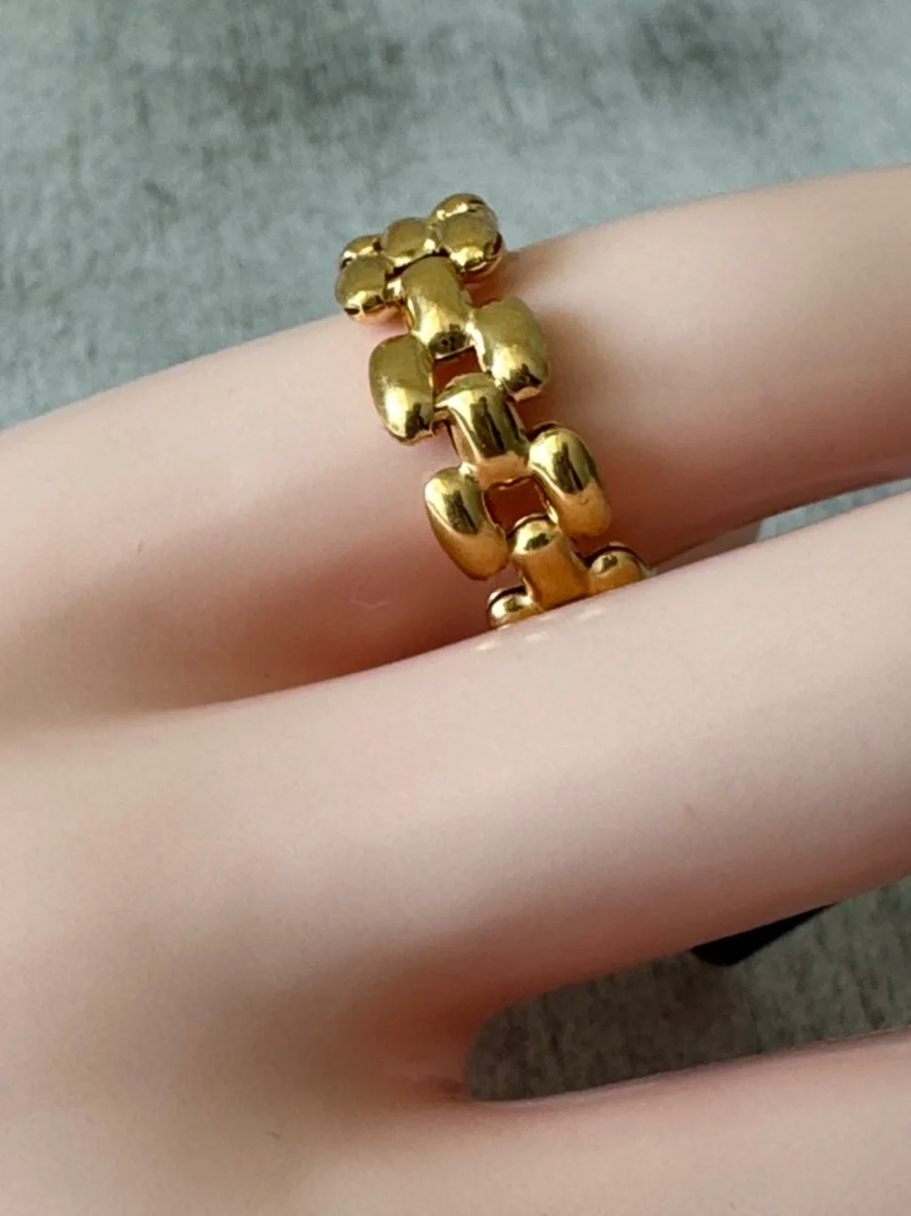 Mia Fiore Gold Plated 925 Sterling Silver Dyadema Panther Flexible Ring Sz.9